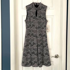 Sharagano Stretch Petite Halter A Line Dress